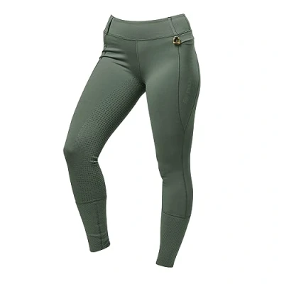 Image of Dublin Cool It Everyday Riding Tights, Olive Green, Ladies 16/34&quot;