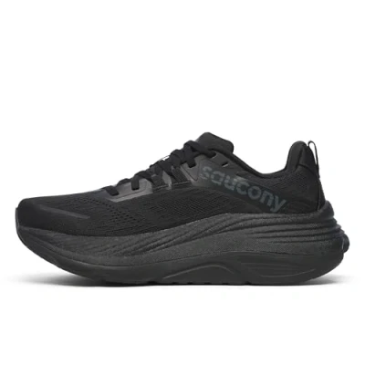 Image of Saucony Women&#039;s Hurricane 24, Black/Black, 6