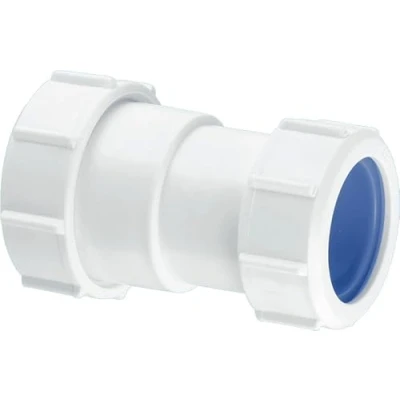 Image of McAlpine T28L ISO Straight Connector Multifit x European Pipe Size 1�&quot; 40mm, White