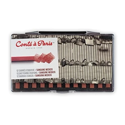 Image of Conté à Paris Sketching Carre Crayons Sanguine Medics (Pack of 12)