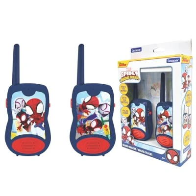 Image of Lexibook TW12SP1 Disney Marvel Spidey &amp; His Amazing Friends, Walkie Talkies 200m/650ft, Communication game for children, Belt clip transport, Battery operated, Blue/red, One size