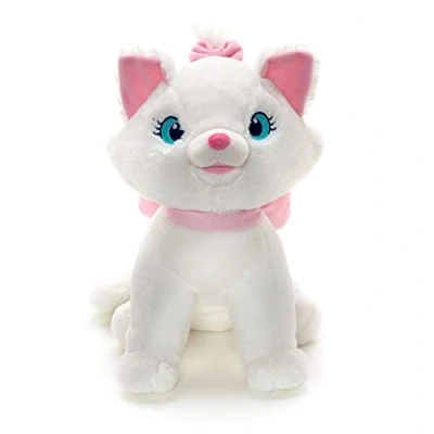 Image of Disney Store Official Marie Medium Soft Toy for Kids, The Aristocats Kitten, 32cm/12, Plush Cuddly Classic Character, Pampered White Cat with Embroidered Details and Feel Finish