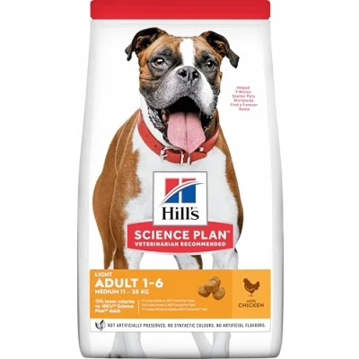 Image of Hill&#039;s Science Plan Adult Medium Breed Chicken Light Dry Dog Food 2.5kg, (Pack of 1)