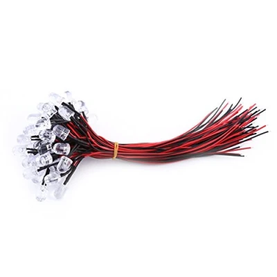 Image of 50Pcs LED Diodes Light Pre Wired DC 9 12V Emitting Diode Lamp Bulb for Car Boat DIY Toys Manual Model Parties