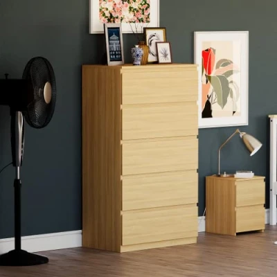 Image of Vida Designs Denver Drawer Chests (Pine, 5 Drawer)