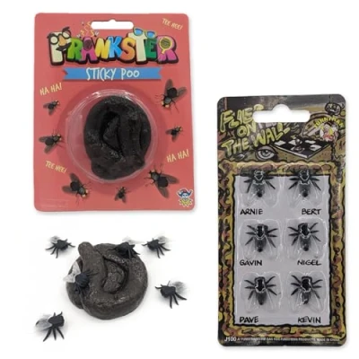 Image of ihoot Sticky Poo and Flies on the Wall Prank Bundle Pranks for Adults Kids, Gifts, Practical Jokes Kids