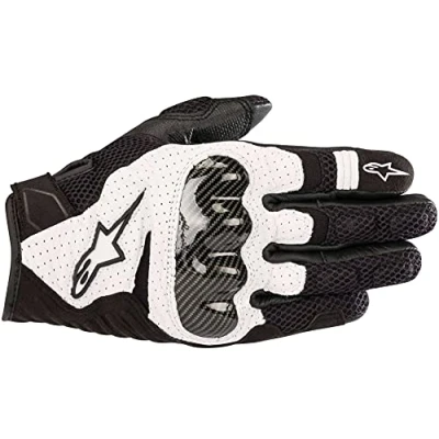 Image of Alpinestars Motorcycle Gloves Smx 1 Air V2 Black White, Black/White, M