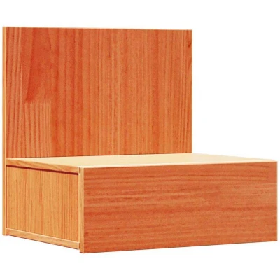 Image of vidaXL Wall mounted Bedside Table Wax brown 42 x 32.5 40 cm