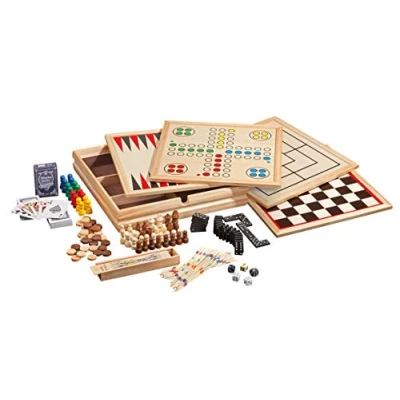 Image of Philos Wooden Game Compendium 35cm (10 games)