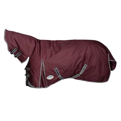 Image of WeatherBeeta ComFiTec Plus Dynamic II Combo Neck Lite Horse Rug, Maroon/Grey/White, 6&#039;6