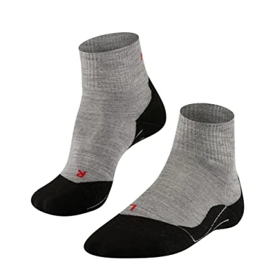 Image of FALKE Men&#039;s TK5 Wander Short M SSO Wool Thin Anti Blister 1 Pair Hiking Socks, Grey (Light 3403), 9.5 10.5