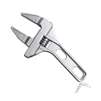 Image of Adjustable Wrenches Open End Wide Jaw Spanners 9 70mm Ultra Thin Shifting Spanner Shank Plumber Bathroom Hand Tool for Bathroom/Washbasin/Tube Nut Disassembly, Black, (dsadsa)