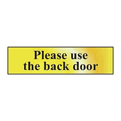 Image of Spectrum Industrial Please Use The Back Door Pol (200 x 50mm)