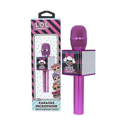 Image of OTL Technologies LOL889 Wireless Karaoke Microphone LOL Surprise Pink