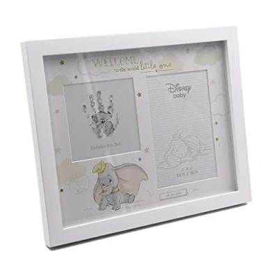 Image of Disney Baby Hand Print &amp; Photo Frame Dumbo Box Includes Ink Pad DI547