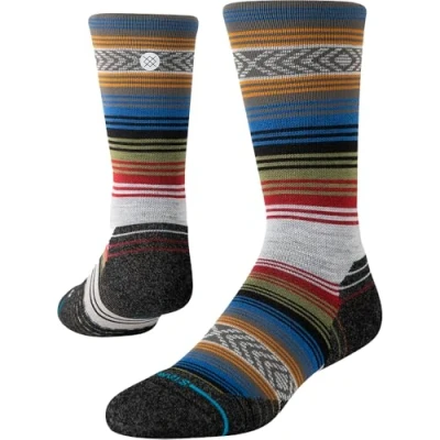 Image of Stance Crew Socks Merino Wool Light Wool, Black Red, Large