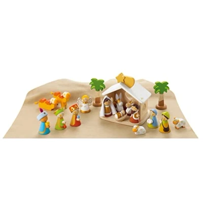 Image of Sevi : Large Wooden Nativity Scene