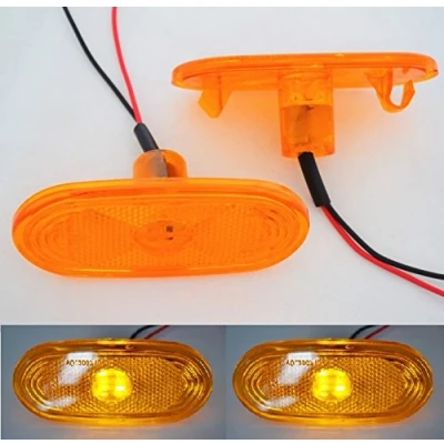 Image of 24/7 AUTO 4x 12V LED side marker orange amber lights for Sprinter Crafter 2006 2015 OEM replace