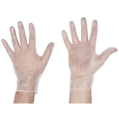 Image of Everyday Clear Vinyl Powdered Gloves, Medium, 100 Gloves
