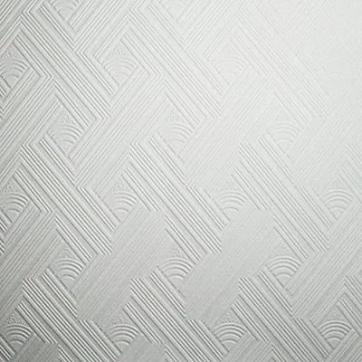 Image of Superfresco Paintable Geometric White Durable Heavy Duty Wallpaper