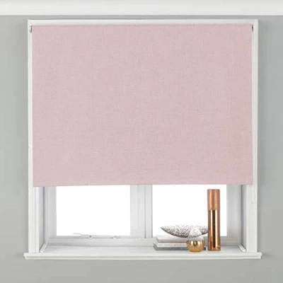 Image of Riva Home Twilight Roller Blind, Blush, 91 x 162 cm