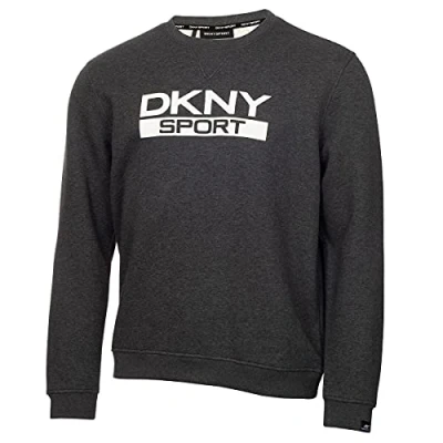 Image of DKNY Mens South Street Sweater Charcoal Marl S