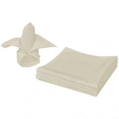 Image of vidaXL Dinner Napkins 50 pcs Cream 50x50 cm