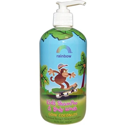 Image of Kids Shampoo Body Wash Goin&#039; Coconuts Rainbow Research 12 Oz Liquid