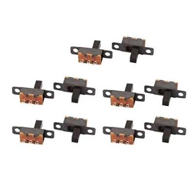 Image of sourcingmap 10Pcs 2 Position 3P SPDT Panel Mount Micro Slide Switch Latching Toggle