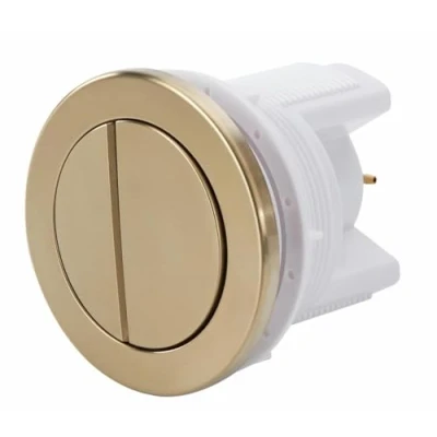 Image of Housler® Brushed Brass Pneumatic Toilet Cistern Tank Dual Push Button