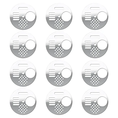 Image of OTOTEC 12PCS Beehive Entrance Gate Stainless Steel Bee Hive Nuc Box Disc Nest Door Beekeeping Tool Equipment Diameter 6.8cm