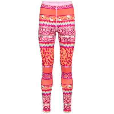 Image of Kari Traa Lilja Pants Women&#039;s Base Layer Bottoms Fitted 100% Recycled Polyester Knit Thermal Pant, Berry Pink, XL