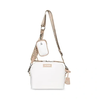 Image of Steve Madden Women&#039;s Farren Nylon Dome Crossbody Bag, White Tan, One Size