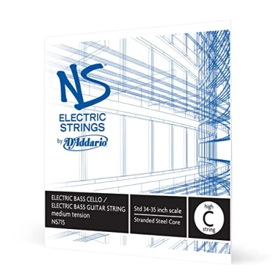 Image of D&#039;Addario NS Electric 4/4 Scale Medium Tension Single High C String for Bass/Cello