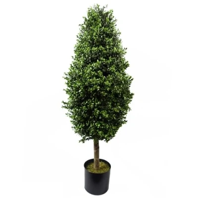 Image of Leaf Realistic Artificial Buxus Ball Topiary Tree, 120cm Boxwood UV Cone