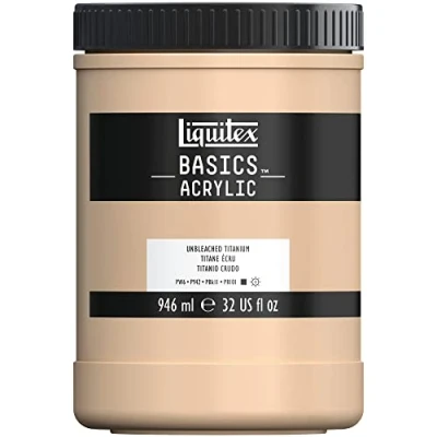 Image of LIQUITEX Basics Acrylic Paint, Unbleached Titanium, 946 ml Pot