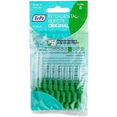 Image of TePe Interdental Brushes Original Green 0.8 mm Pack of 8