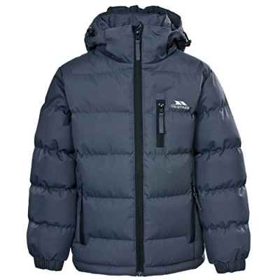 Image of Trespass Tuff Boys’ Padded Windproof Jacket, Flint, 5 6 Years