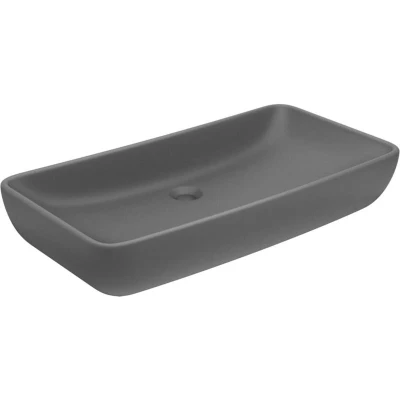 Image of vidaXL Luxury Basin Rectangular Matt Dark Grey 71x38 cm Ceramic