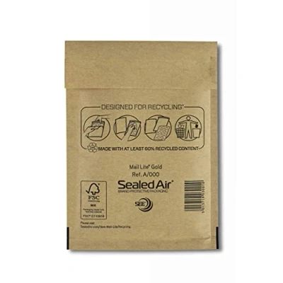 Image of Mail Lite A/000 JL000 Padded Envelopes 110 x 160mm 4.25&quot; 6.5&quot; Gold (10)