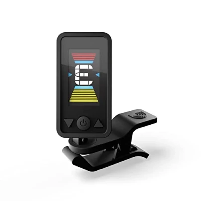 Image of D&#039;Addario Guitar Tuner Eclipse Headstock Clip On for Great Acoustic Guitars &amp; Electric Quick Accurate Tuning Black