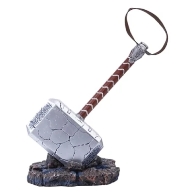 Image of Next Level Prop Replica Cosplay Mighty Thor Norse God Viking Broken Hammer Resin with Base