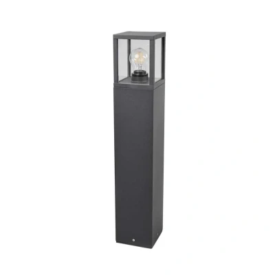 Image of Lucande path light Klemens, 65 cm, graphite grey, metal, E27