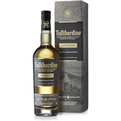 Image of Tullibardine Sovereign Highland Single Malt Scotch Whisky 70cl 43% ABV Well Balanced &amp; Approachable Hints of Vanilla, Toffee Creamy Chocolate With Gift Box