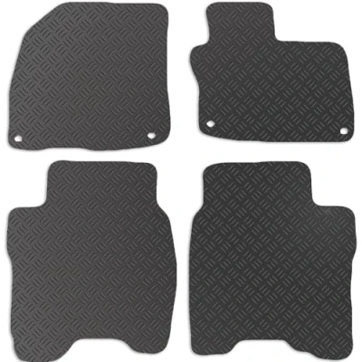 Image of Carsio Car Mats For Honda Civic 2008 2012 Tailored Fit Rubber Floor Mat Set Complete Accessory Black Custom Fitted Anti Slip Backing, Heavy Duty &amp; Waterproof