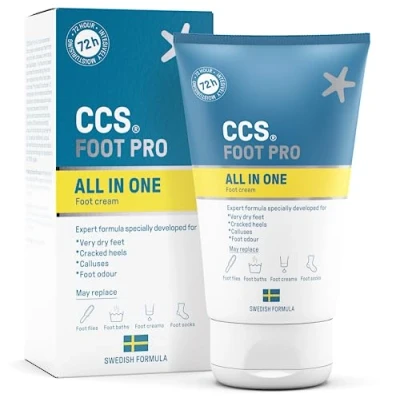 Image of CCS All In One Foot Cream 100ml Pro for Cracked Heels, Dry Skin &amp; Calluses Feet Moisturiser Developed Very Feet, and Odour