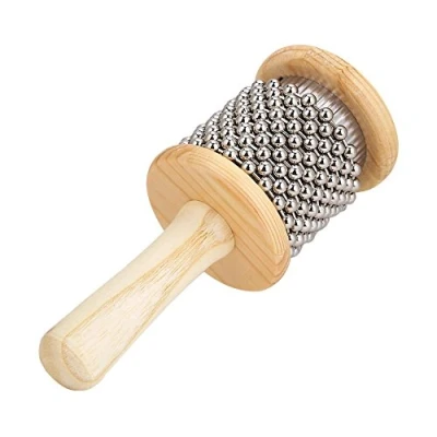 Image of Kids Wooden Cabasa, Cabasa Toy Hand Shaker Percussion Musical Instrument Learning Gift