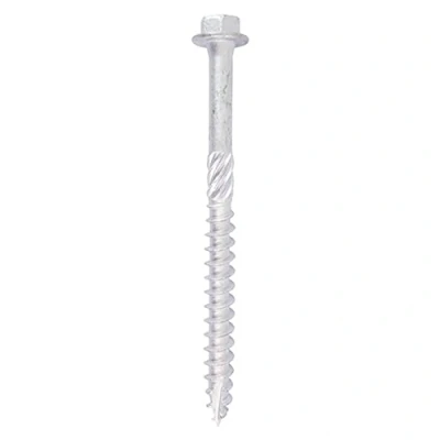 Image of 8x TIMCO Heavy Duty Timber Screws Hex Exterior Silver 840INI Pack of 10