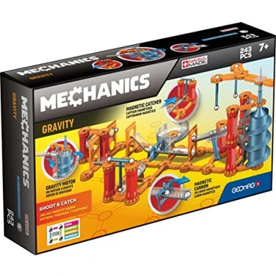 Image of Geomag 774 Gravity Shoot &amp; Catch, pcs Mechanics Animal Toy, Construction Game, Blu, Orange, Red, 243 Pieces