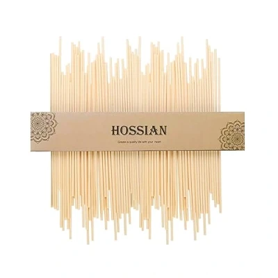 Image of HOSSIAN 50PCS Fiber Reed Diffuser Sticks 10inch Natural Rattan Reeds Primary Color Refill